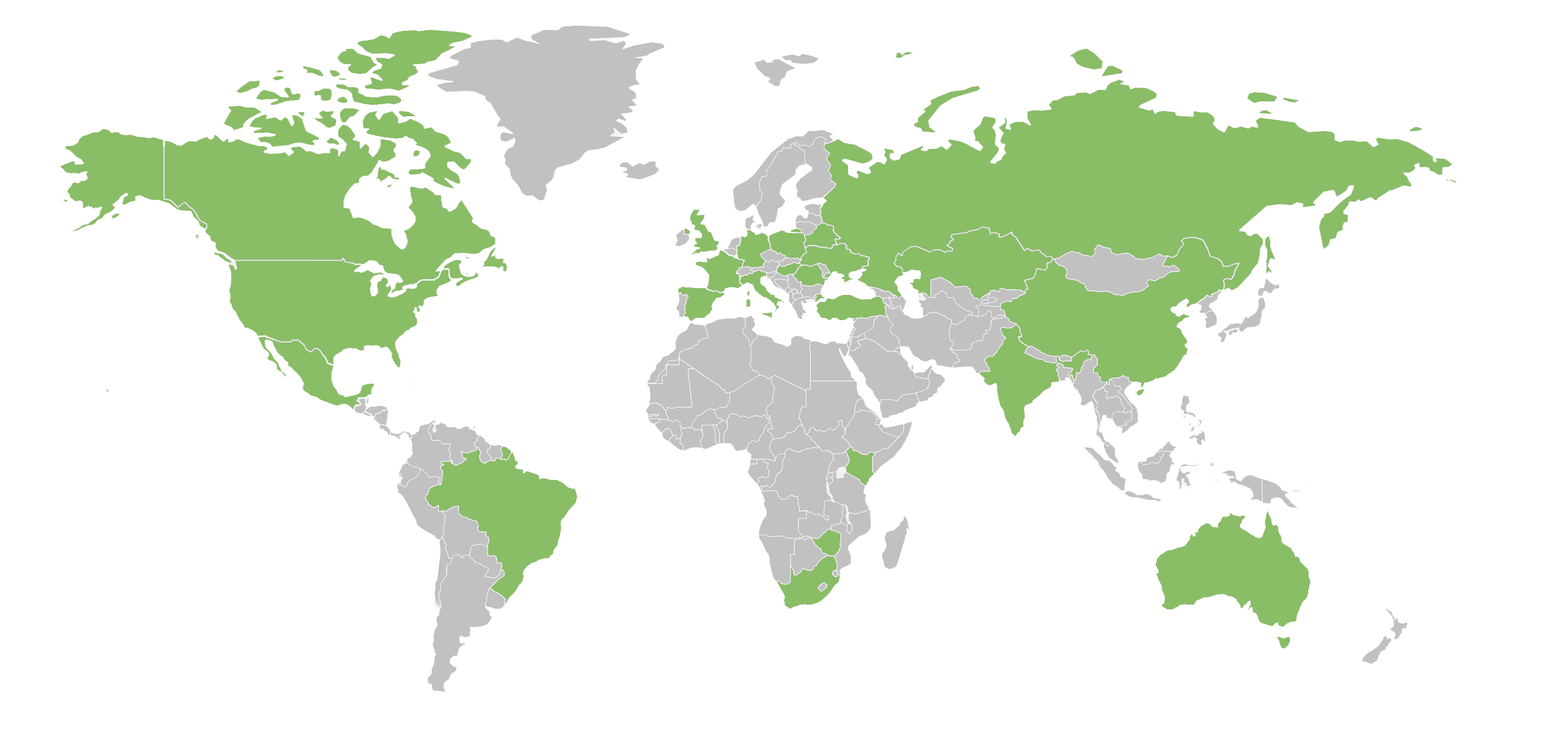 Clean Seed Capital Group — global patent estate coverage map